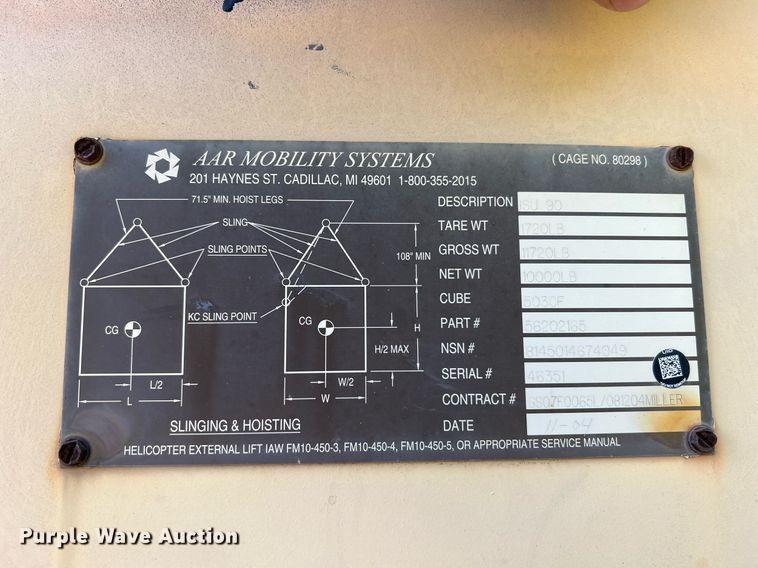 image for item II9235 2004 AAR Mobility Systems ISU 90  storage container