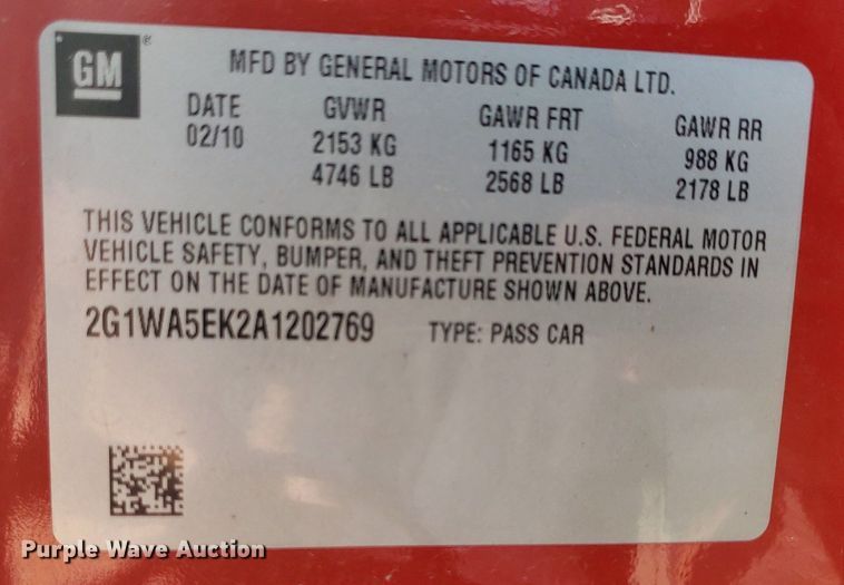 image for item IP9262 2010 Chevrolet Impala