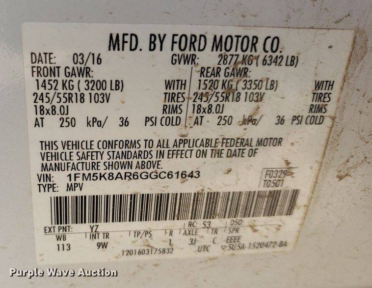 image for item IP9267 2016 Ford Explorer Police Interceptor  SUV