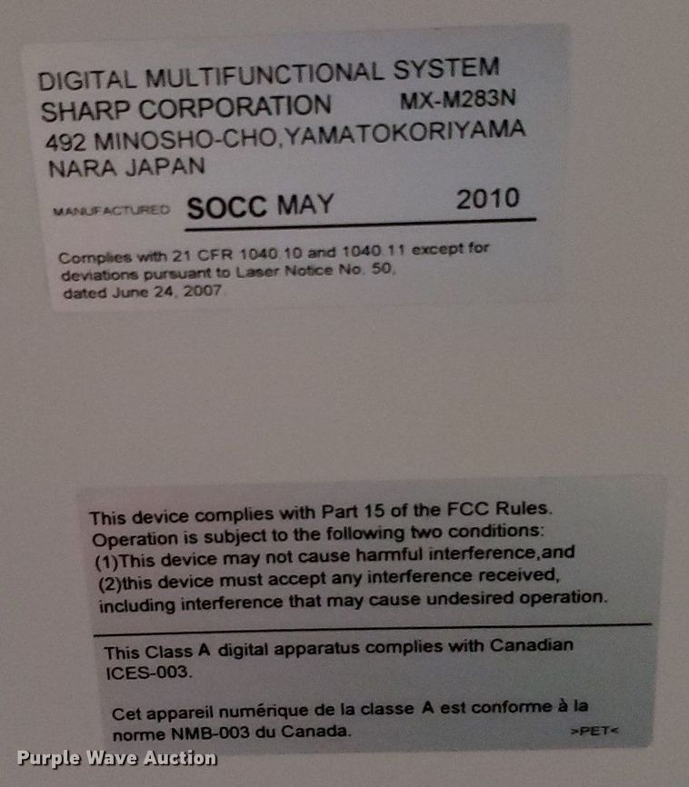 image for item IP9340 (3) Sharp multifunction printers