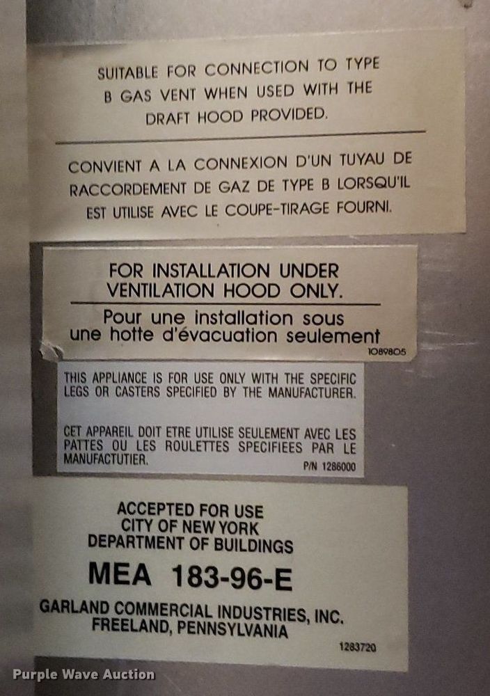 image for item IP9347 Garland  double oven