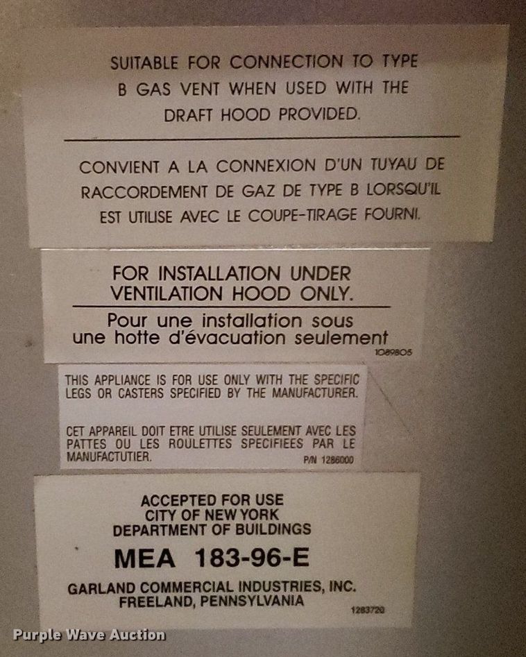 image for item IP9347 Garland  double oven