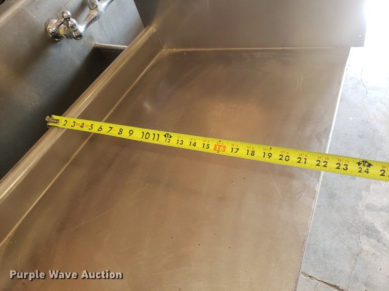image for item IP9363 (3) 72" x 30" x 34" stainless steel sinks