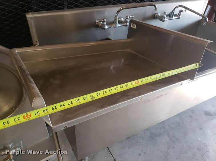 image for item IP9363 (3) 72" x 30" x 34" stainless steel sinks