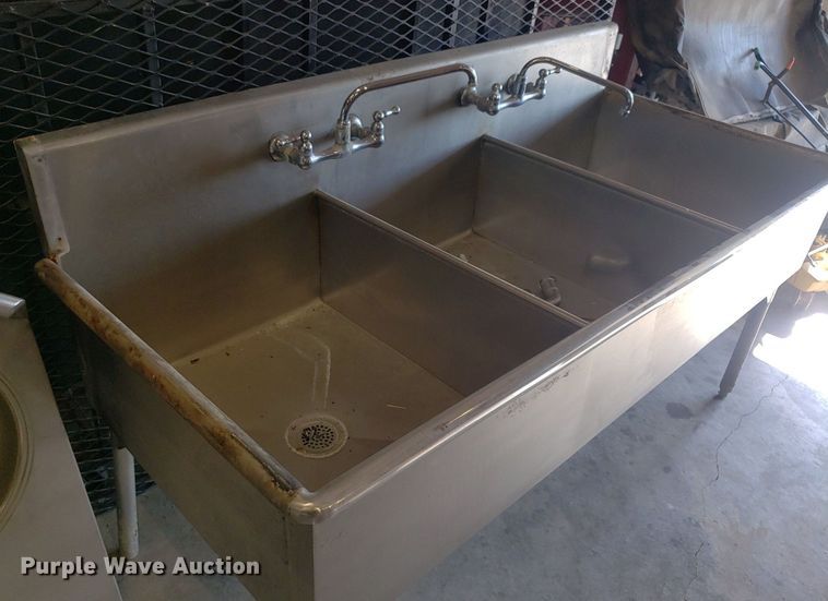 image for item IP9363 (3) 72" x 30" x 34" stainless steel sinks