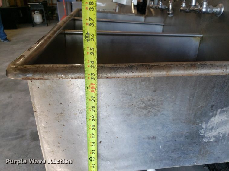 image for item IP9363 (3) 72" x 30" x 34" stainless steel sinks