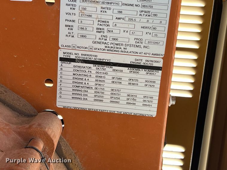 image for item IR9251 Generac 8483920100  generator