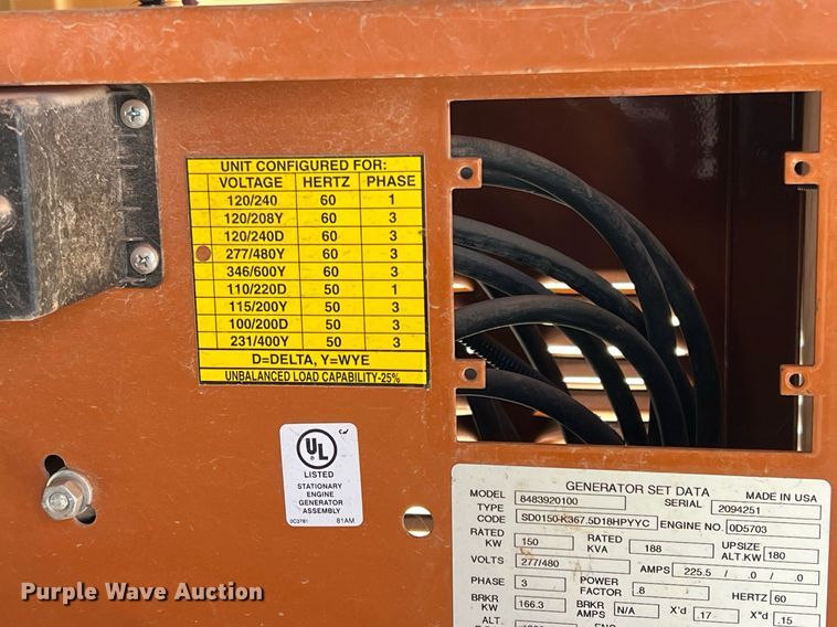 image for item IR9251 Generac 8483920100  generator