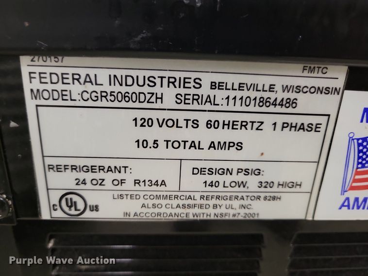image for item JO9219 Federal CGR5060DZH  cooler