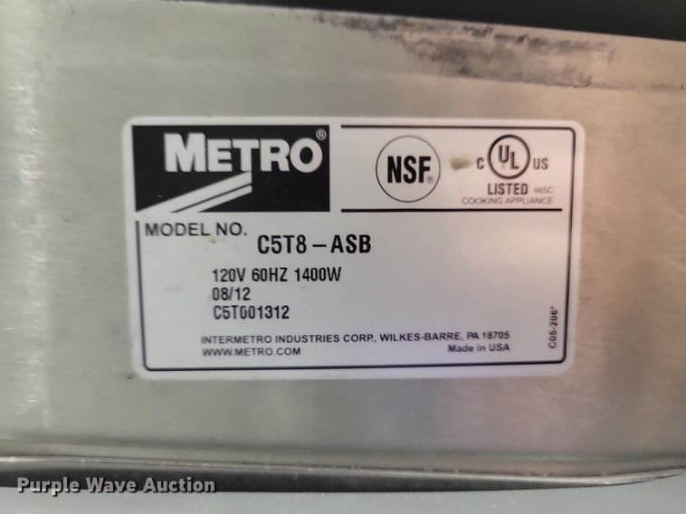 image for item JO9222 2014 Metro C5T8-ASB  food warmers