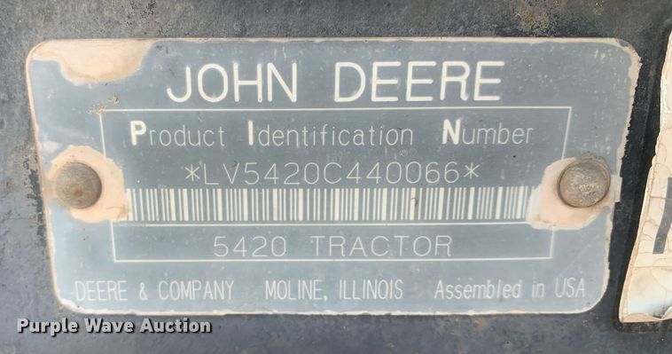 image for item LH9689 2004 John Deere 5420  tractor