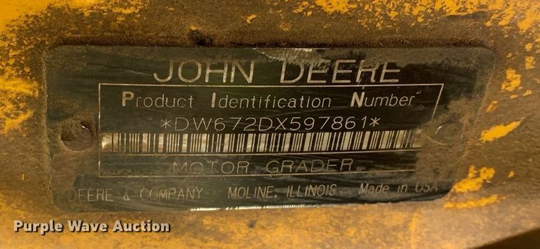 image for item LH9691 2005 John Deere 672D  motor grader