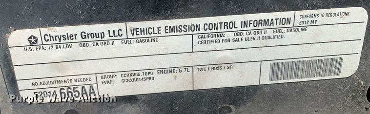 image for item LH9701 2012 Dodge Charger Police