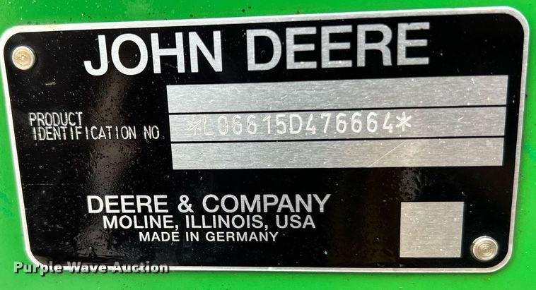 image for item LI9711 2006 John Deere 6615  MFWD tractor