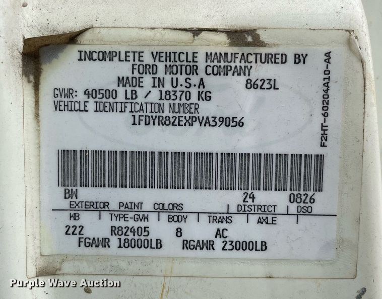 image for item LJ9771 1993 Ford LN8000  sewer jetter truck