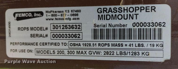 image for item LL9197 Grasshopper 400D  ZTR lawn mower