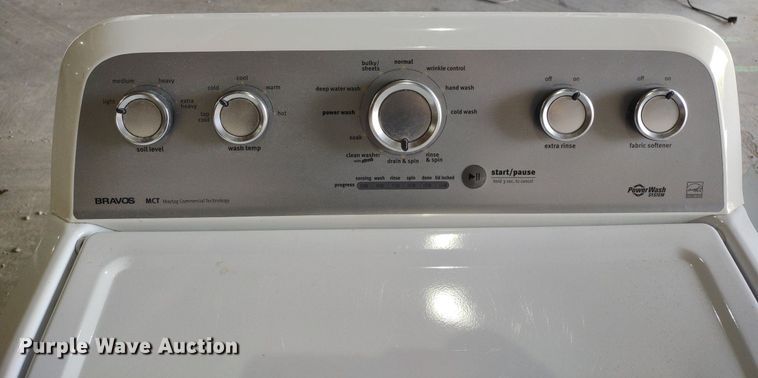 image for item LL9235 Maytag Bravos MCT  washer and dryer