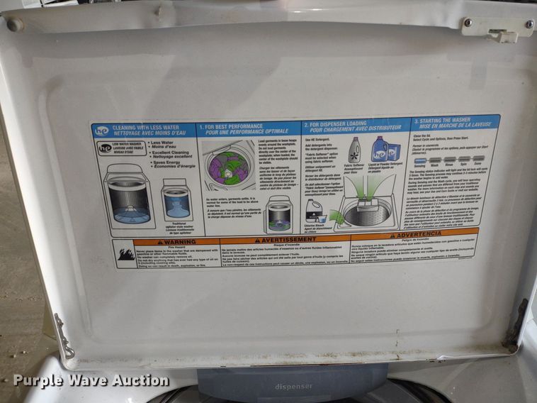 image for item LL9235 Maytag Bravos MCT  washer and dryer