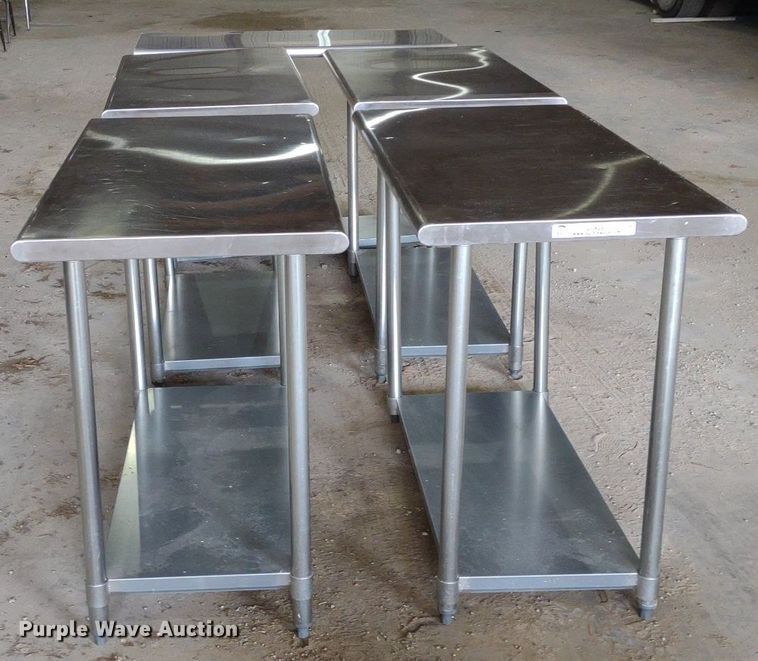 image for item LL9240 (5) stainless steel tables