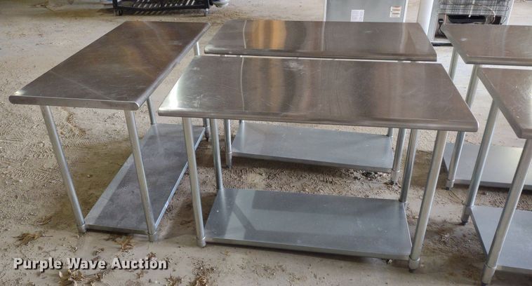 image for item LL9240 (5) stainless steel tables