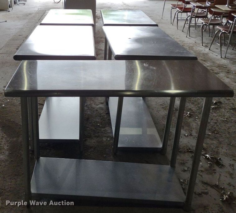 image for item LL9240 (5) stainless steel tables