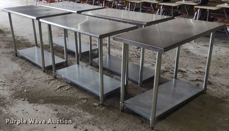 image for item LL9240 (5) stainless steel tables