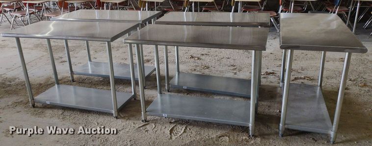 image for item LL9240 (5) stainless steel tables