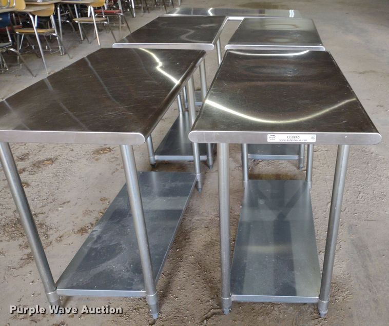 image for item LL9240 (5) stainless steel tables