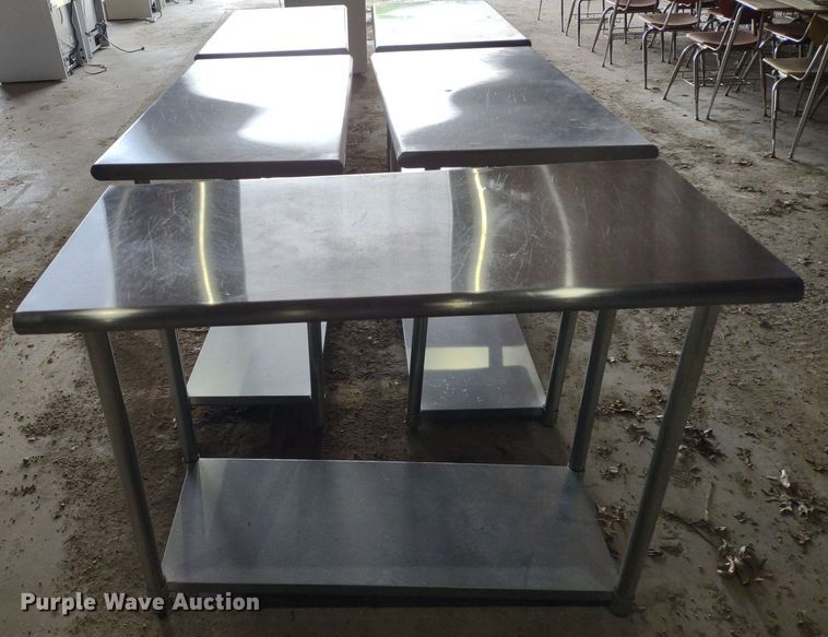 image for item LL9240 (5) stainless steel tables