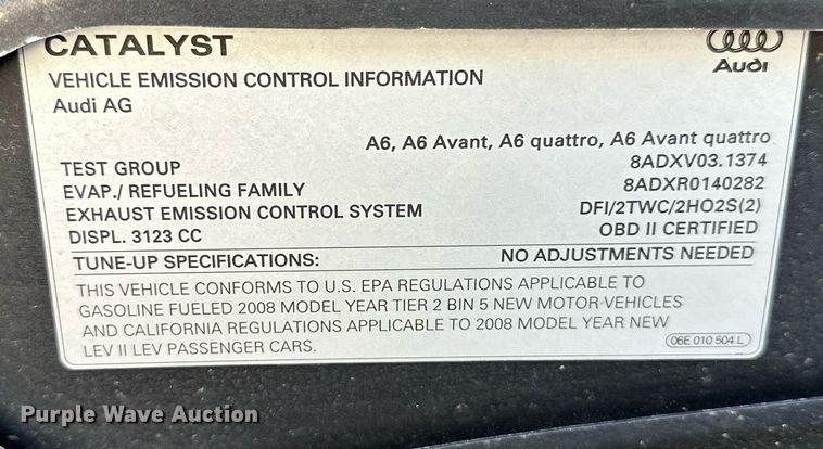 image for item LR9681 2008 Audi A6