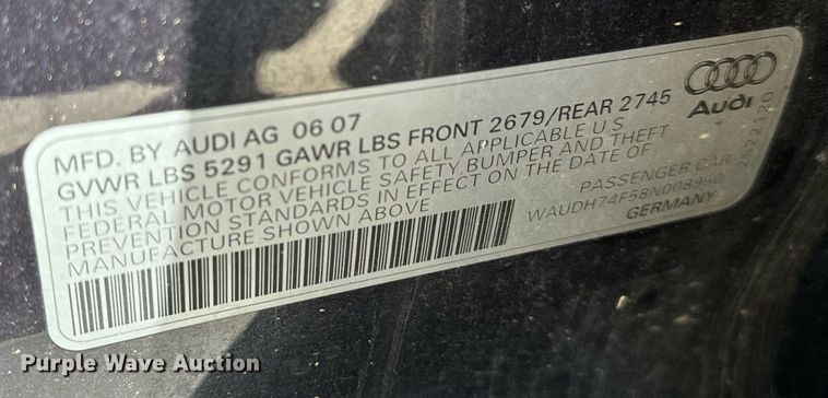 image for item LR9681 2008 Audi A6