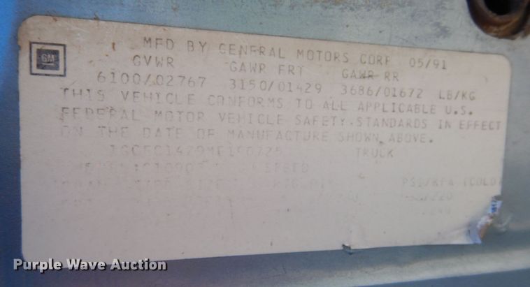 image for item LS9241 1991 Chevrolet C1500  pickup truck