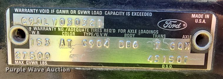 image for item LW9695 1977 Ford F900  pumper fire truck