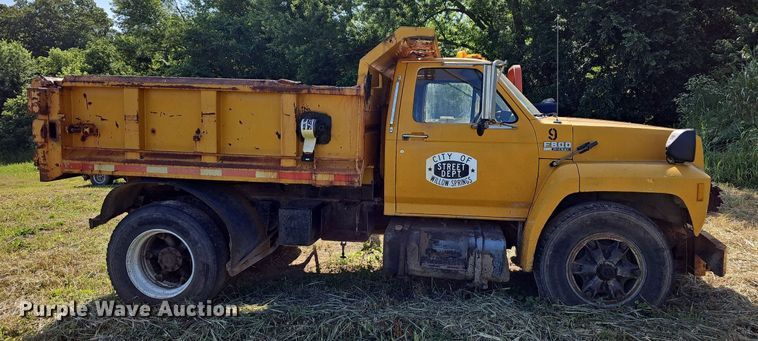 image for item LW9719 1991 Ford F800  dump truck