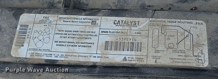 image for item LW9723 1998 Chevrolet C1500  pickup truck