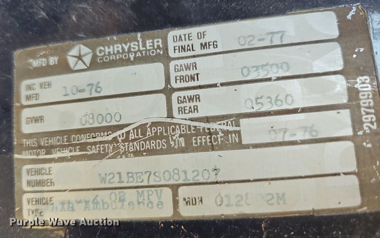 image for item LW9725 1977 Dodge W20  utility bed pickup truck