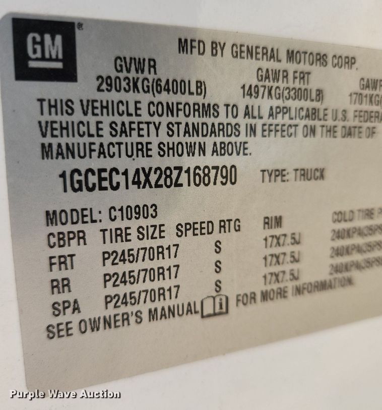 image for item LX9748 2008 Chevrolet Silverado 1500  pickup truck