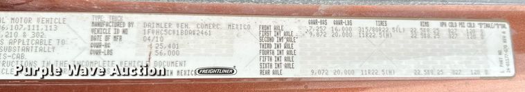 image for item MB9631 2011 Freightliner Business Class M2  dump truck