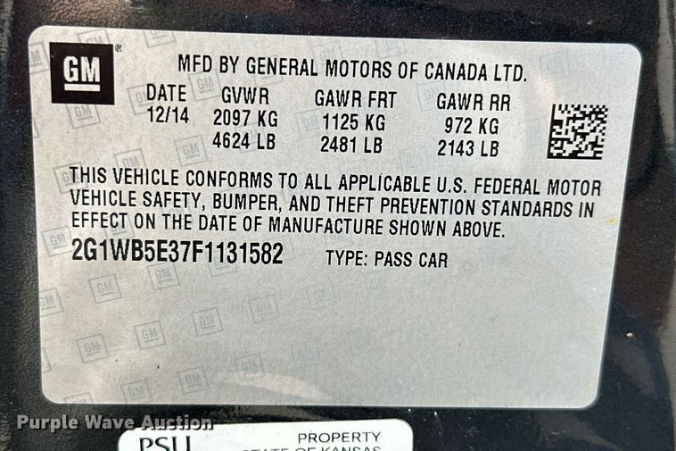 image for item MB9658 2015 Chevrolet Impala