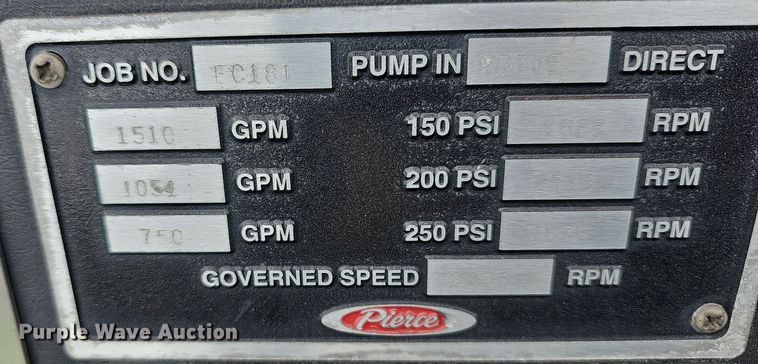 image for item MB9991 1999 Pierce Tilt Cab  pumper fire truck