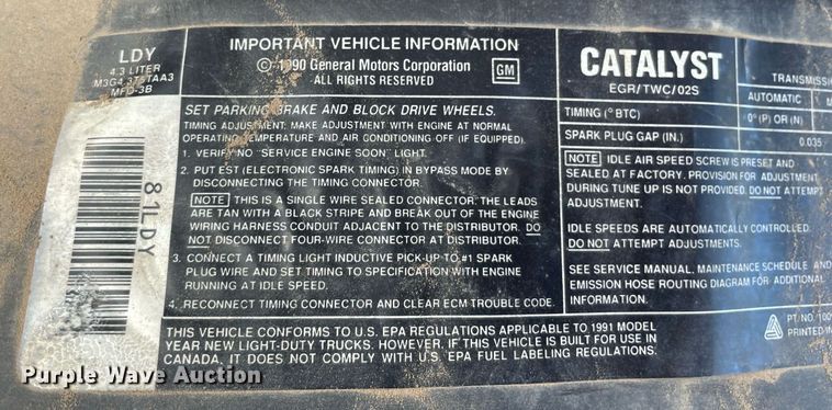 image for item ME9882 1991 Chevrolet Astro  van