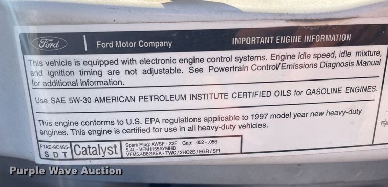 image for item ME9883 1997 Ford Club Wagon  van