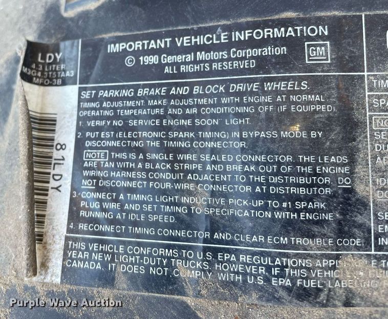 image for item ME9886 1991 Chevrolet Astro  van