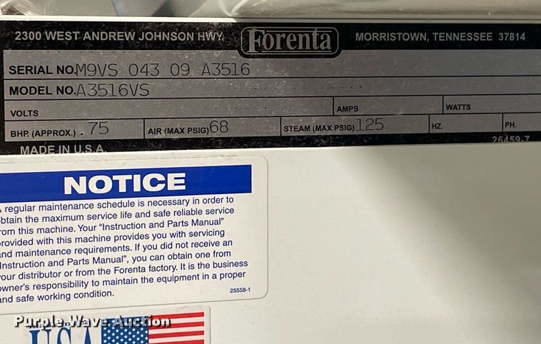 image for item ME9903 (2) Forenta steam press tables