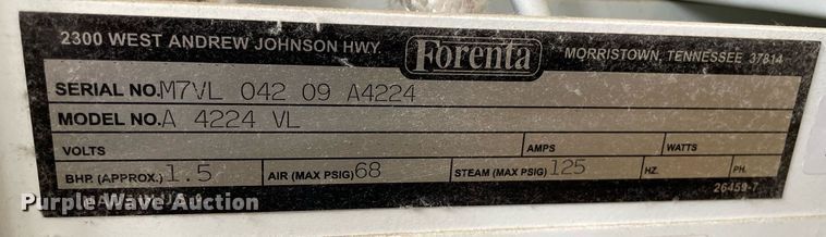 image for item ME9903 (2) Forenta steam press tables