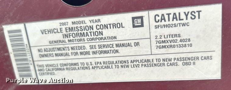 image for item MG9957 2007 Chevrolet Malibu