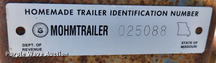 image for item MK9405 2018 Shop built  end dump pup trailer