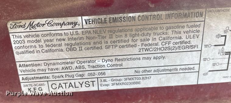 image for item MS9735 2003 Ford Windstar SE  van