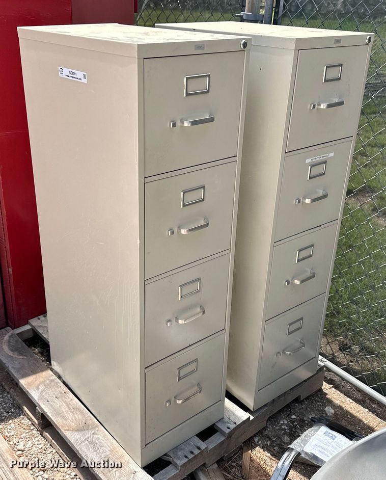 image for item NE9001 (2) four drawer filing cabinets