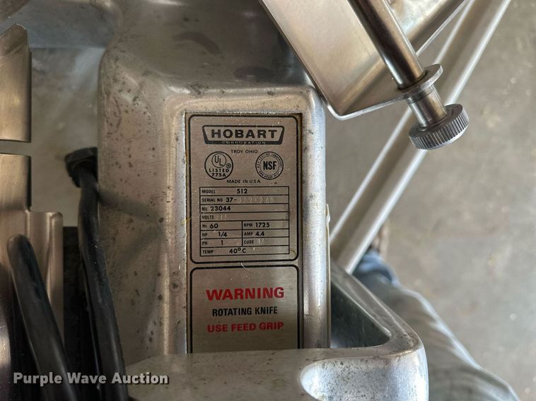 image for item NP9390 Hobart 512  meat slicer